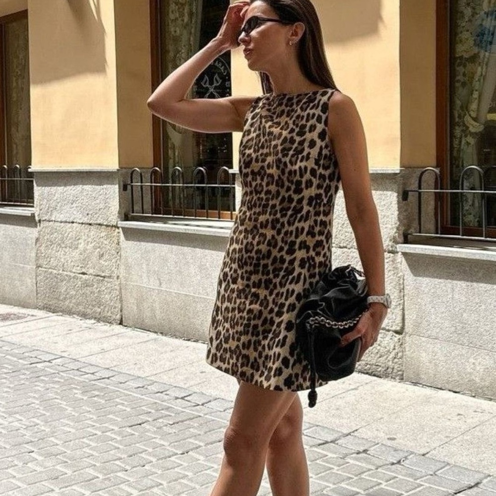 Zara leopard shift dress